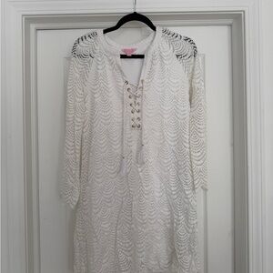 Lilly Pulitzer White Lace Long Sleeve Dress